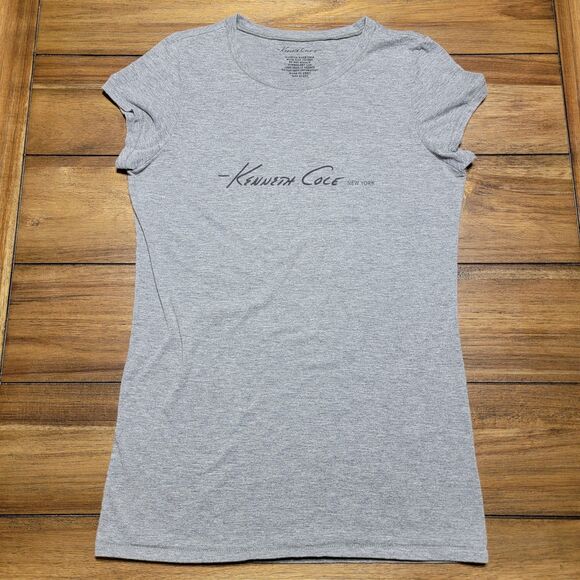 Kenneth Cole SS Grey Ladies Tee - Size Medium - Picture 2 of 4